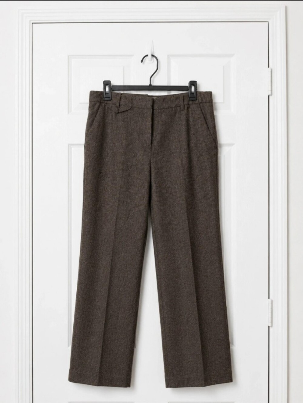 Larry Levine Stretch Dress Pants Women’s Size 16 Brown Tweed Career Office